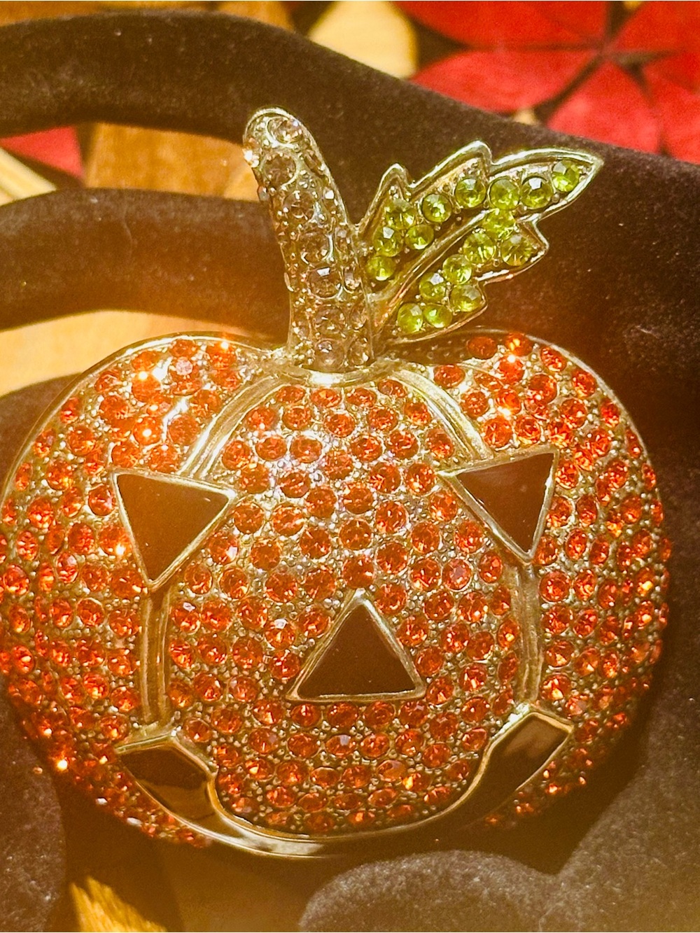 Heidi Daus “Smashing Pumpkin” Crystal Pin